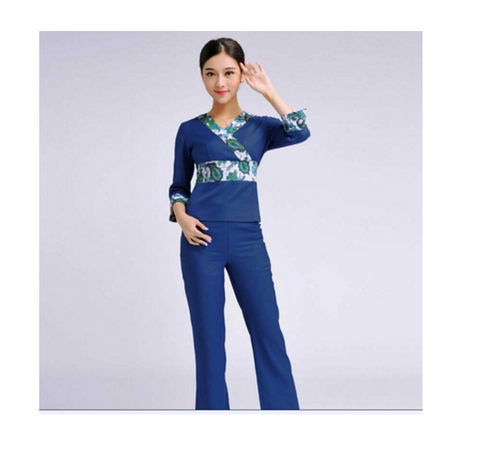 Open Shoulder Medical Scrub Clothes Sets Uniforms