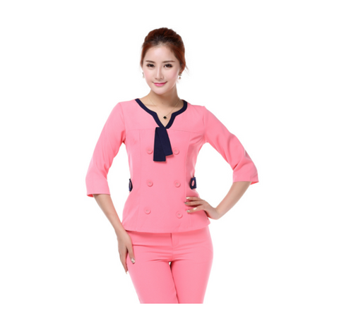 Women Fashion Scrub Salon Massage Beauty Uniform