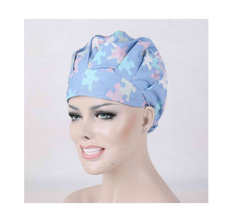 Cotton hospital women medical printed dust cap