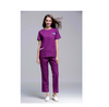 Open Shoulder Round Neck Medical Scrub Sets Uniforms