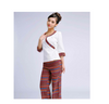 Women Batik Medical Beautician Uniform Scrub Set